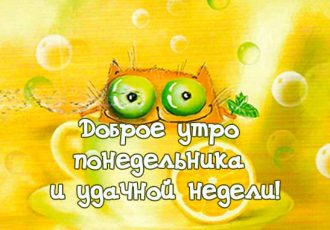 Доброе утро понедельника и удачной недели