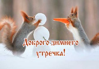 Доброго зимнего утречка прикольная картинка